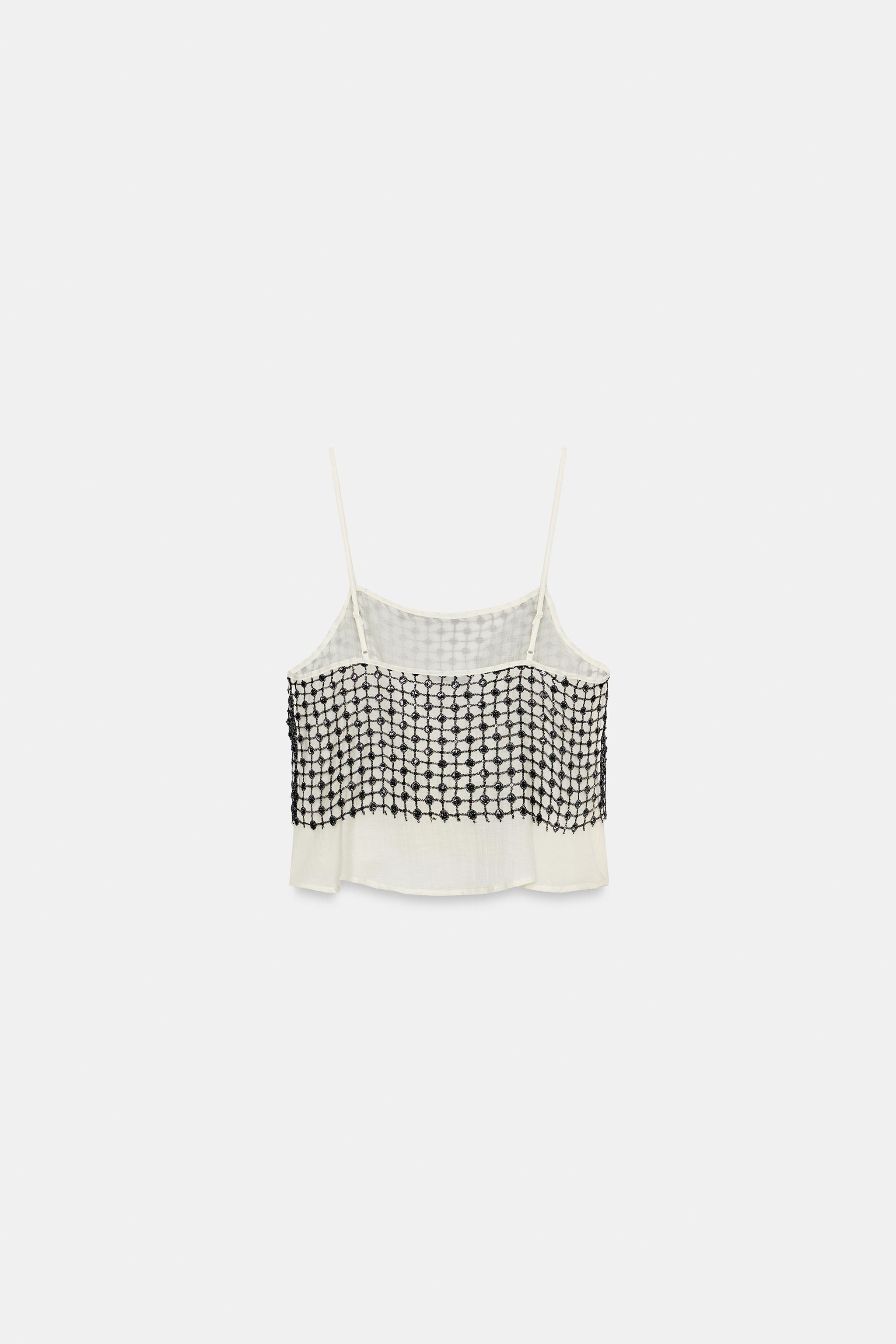 METALLIC THREAD SEQUIN TOP